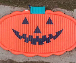 pumpkin shaped jump pad