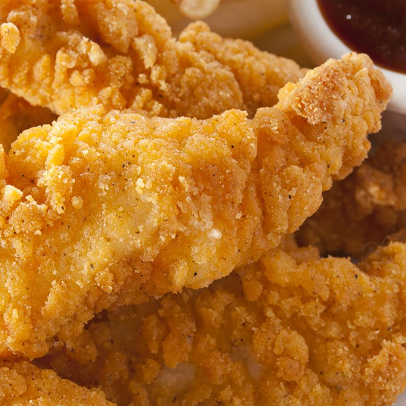 close up chicken tenders